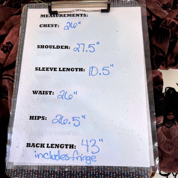 ANGL Velvet Burnout Kimono MEDIUM Reddish Brown Fringe Hem Whimsigoth Festival - Picture 11 of 11